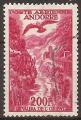 andorre franais - poste aerienne n 3  obliter - 1955/57 (abim)