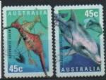 Australie : n 1716 et 1717 oblitr anne 1998