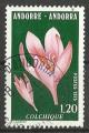 Andorre Fr. 1975; Y&T n 247; 1,20F, flore, fleur colchique