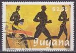 Timbre oblitr n 2151E(Yvert) Guyana 1989 - Course