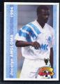 Carte PANINI Football N 93 de 1994 J. ANGLOMA Marseille Dfenseur fiche au dos