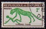Dahomey (Rp.) 1963 - Timbre-taxe : panthre terrassant un homme - YT T 33 