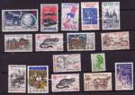 Lot de 16 timbres (tous diffrents) oblitrs de l'anne 1986