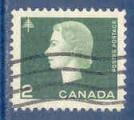 Canada N329 Elizabeth II 2c vert oblitr 