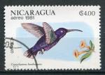 Timbre du NICARAGUA  PA  1981  Obl  N 967  Y&T  Oiseaux