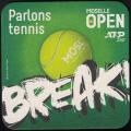 France Sous Bock Beermat Coaster Moselle Open ATP 250 Parlons Tennis Break