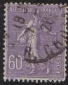 200 - Semeuse Ligne 60c violet - oblitr - anne 1924