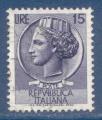 Italie N714 Monnaie syracusaine - 15l gris violet oblitr