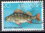 Suisse 1983; Y&T n 1174, 20c, Fdration suisse de pche, poisson, perche