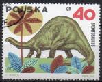 POLOGNE N 1425 o Y&T 1965 animaux prhistoriques (Brontosaure)