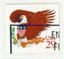 Etats-Unis 1992 - YT 2121 - oblitr - aigle et bouclier