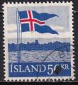 islande - n 287  obliter - 1958