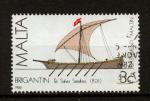 MALTE - 1982 - YT.  657  o - Histoire de la marine maltaise
