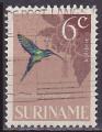 Timbre oblitr n 427(Yvert) Suriname 1966 - Oiseau
