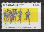 NICARAGUA - 1983 - Yt n 1273 - Ob - Jeux panamricains ; course  pied