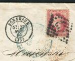 Superbe & Rare lettre de Bordeaux pour Varsovie avec un n° 32