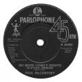 SP 45 RPM (7")   Paul McCartney  "  No more lonely nights  "  Angleterre