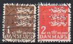 DANEMARK  N 304 et 305 o Y&T 1946 Armoiries