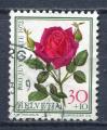 Timbre SUISSE 1972   Obl   N 916  Y&T  Fleurs Rose 