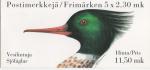 Finlande 1993; Y&T n 1189  1193; Carnet 5 timbres, oiseaux aquatiques