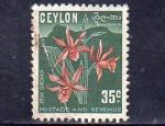 Ceylan oblitr n 287 Orchides CE9814