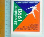 4me COURSE DE L'EQUIPEMENT ET DES TRAVAUX PUBLICS 1990 - Autocollant // amiens