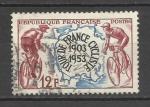 FRANCE 1953 Oblitr  YT n 955 Cte 1.60