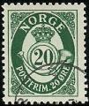 Noruega 1950-52.- Trompa y Cifra. Y&T 324A. Scott 326. Michel 357. 