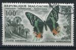 Timbre Rpublique de MADAGASCAR  PA  1960   Obl  N 81  Y&T  Papillon 