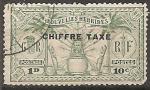 nouvelles-hbrides - taxe n 1  obliter - 1925 (abim)