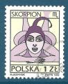 Pologne N3375a Signes du zodiaque - scorpion oblitr (phosphotescent)