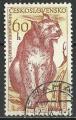 Tchcoslovaquie 1959; Y&T n 1039; 60h, faune, lynx