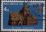Guernesey 1970 - Eglise/Church Ste Anne, Aurigny/Alderney, obl - YT 30/SG 40 