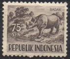 INDONESIE N 75 *(nsg) Y&T 1956-1958 Rhinoceros