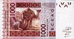 Afrique De l'Ouest Sngal 2009 billet 1000 francs pick 715h neuf UNC