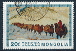 Mongolie 1975 - oblitr - caravane de chameaux