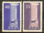 TURQUIE N1412/1413* (europa 1958) - COTE 1.00 