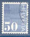 Suisse N863 Srie courante 50c bleu oblitr
