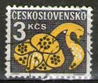 **   TCHECOSLOVAQUIE    3 k  1972  YT-T111  " Taxe - Ornement "  (o)   **
