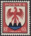 FRANCE - 1946 - Yt n 758 - N** - Armoiries de Provinces : Nice