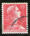 **   FRANCE     15 F   1955   YT - 1011   " Marianne de Muller "  Obl.   **