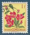 Congo Belge N310 Fleur - hibiscus 1F oblitr