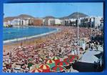 CP ES Las Palmas de Gran Canaria-Vue gnrale plage de las Canteras (timbr)