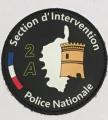 Ecusson PVC OLICE NATIONALE SECTION INTERVENTION 2A AJACCIO