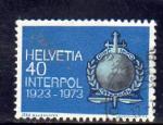 Timbre oblitr de Suisse n 923 50 ans d'Interpol  SU8694