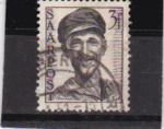 Timbre Allemagne SARRE / Oblitr / 1948 / Y&TN235 / Personnage.