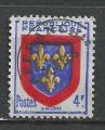 FRANCE - 1949 - Yt n 838 - Ob - Armoiries de provinces : Anjou