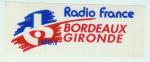 RADIO FRANCE BORDEAUX GIRONDE 101.1  / FM /  autocollant / RADIO