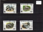 Lot de timbres oblitrs sur les reptiles TH776/79/80