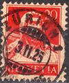 SUISSE - 1924/27 - Yt n 203 - Ob - Guillaume Tell 0,20c rouge s/ chamois